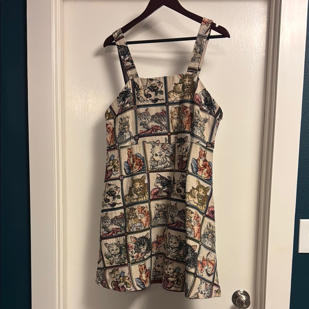 Cat Print Dress